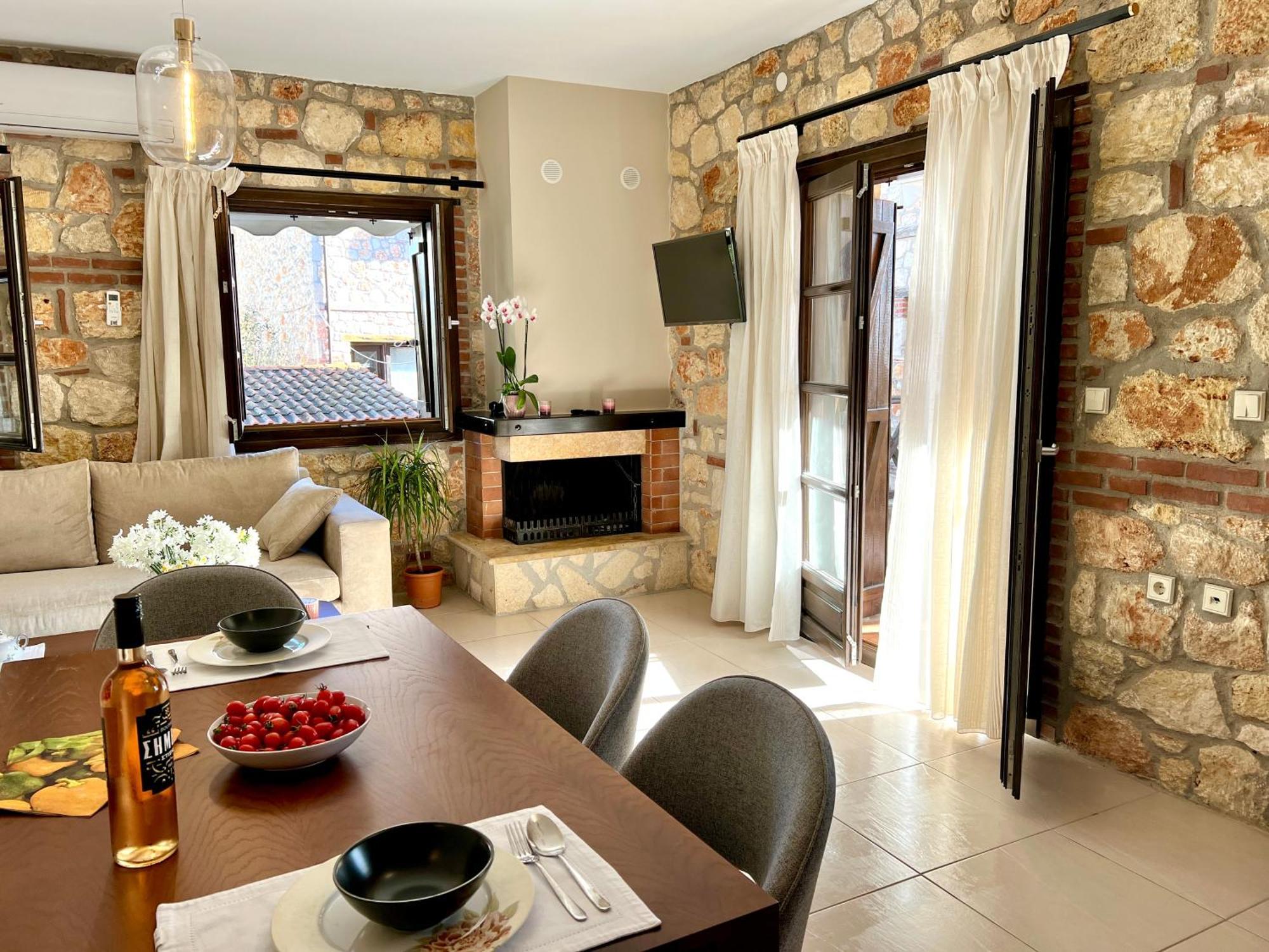 Boutique Stone House Pensionat Psakoudia Exteriör bild